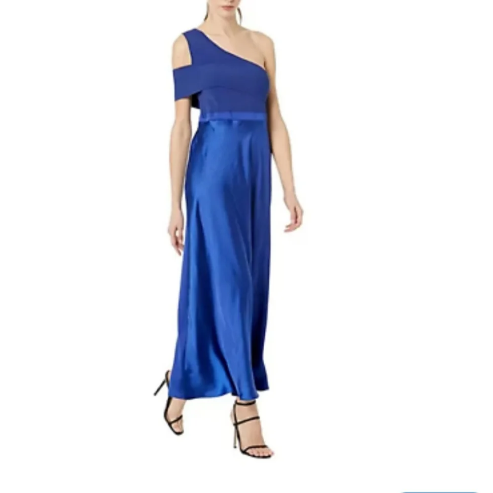 Ted Baker Royal Blue One Shoulder Cocktail Dress - Picture 1 of 10